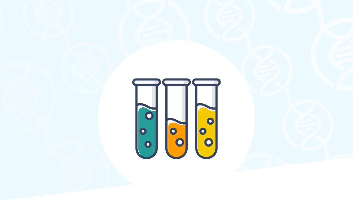 Icon of blood in test tubes for dihydrorhodamine (DHR) testing